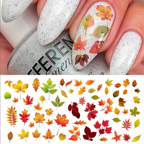 Other - 💌BO/GO$6 Fall Autumn Leaves Transfer Nail Decals